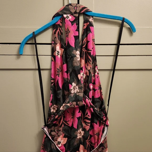 Free People Vibrant Pink and Black Backless Dress - Picture 5 of 6